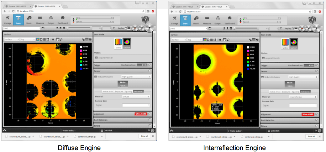 Improved Scanning of Reflective Surfaces Using Smart 3D Snapshot Sensors