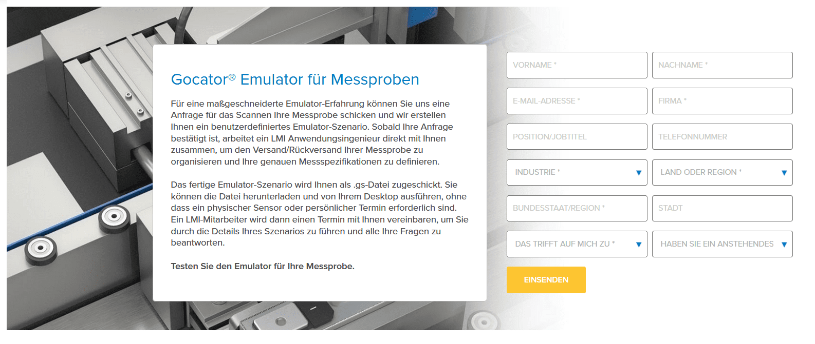 Gocator Anfrage Messproben